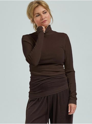 Seamless Basic Hemd Woolen Lola in Dark Brown
