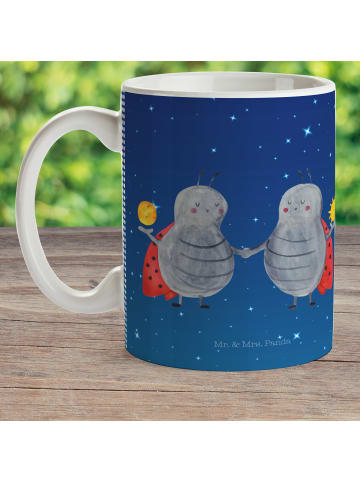 Mr. & Mrs. Panda Kaffeebecher Sternzeichen Zwilling ohne Spruch in Sternenhimmel Blau