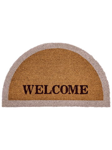 Beliani Fußmatte BUHI in /Beige/Schwarz - (W) 45 x (L) 75 cm