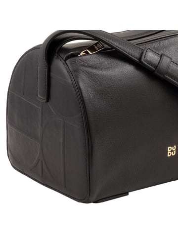 DuDu Up Umhängetasche Leder 19.5 cm in black-nude
