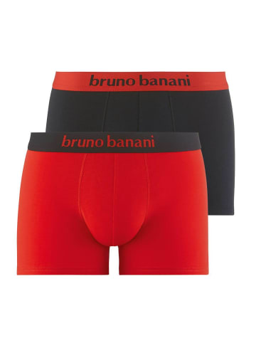 Bruno Banani Boxershort 2er Pack in Hellrot/Schwarz