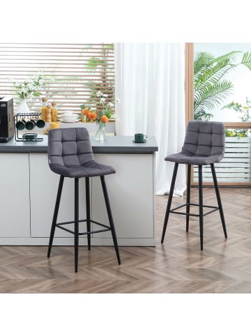 HOMCOM Barhocker-Set-42L x 55B x 103H cm-Grau
