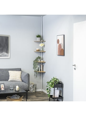 bremermann Teleskop-Wandeckregal, weiß