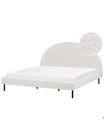 Beliani Doppelbett MARGUT in Weiß - (W) 192 x (H) 116 x (L) 214 cm
