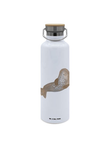 Mr. & Mrs. Panda Thermosflasche Robbe Lachen ohne Spruch in Weiß