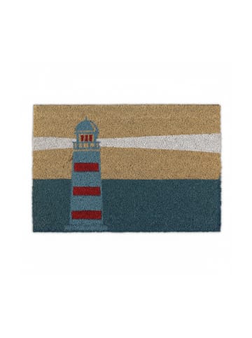 relaxdays Fußmatte Kokos Leuchtturm - (L)60 x (B)40 cm