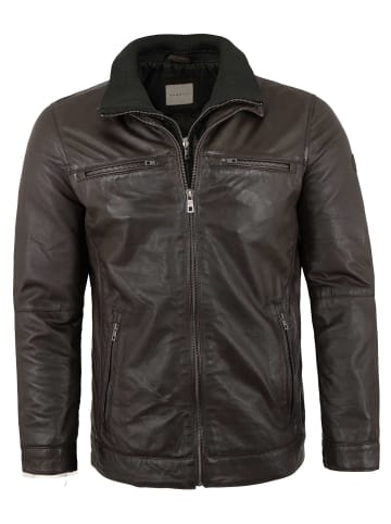 Bugatti Lederjacke Lammnappa in Dunkelbraun
