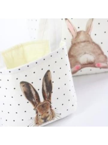 HOFF Stoffkorb Happy Hase in Weiß