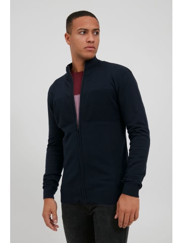 INDICODE Strickjacke IDErnoldo 35537MM Feinstrick Zip-Jacke in dunkelblau
