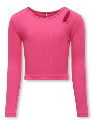 KIDS ONLY Langarmshirt KOGNESSA LIFE L/S CUT OUT TOP in fuchsia purple