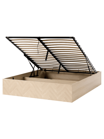 Beliani Doppelbett ETEL in Braun - (W) 166 x (H) 35 x (L) 206 cm