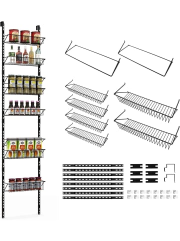 COSTWAY Hängeorganizer 208cm an der Tür/Wand in Schwarz