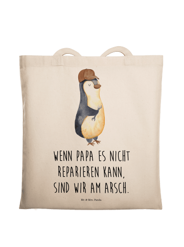 Mr. & Mrs. Panda Tote Bag Wenn Papa es nicht reparieren kann, si... in Creme