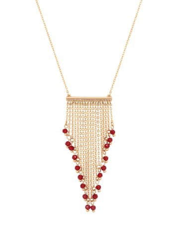 faina Women Necklace in Rose Gold Red