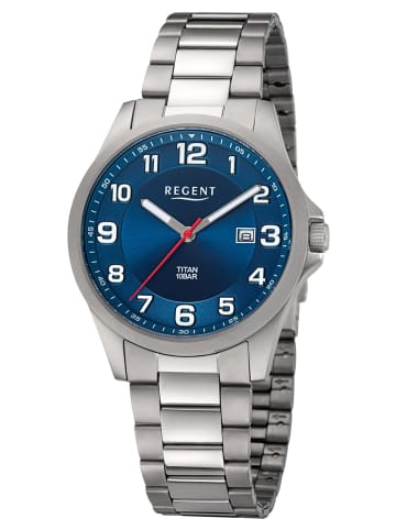 Regent Herrenuhr Titan Blau 10 Bar