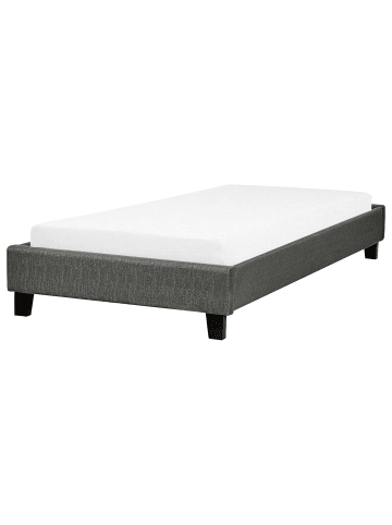 Beliani Einzelbett ROANNE in Grau/Braun - (W) 99 x (H) 29 x (L) 211 cm