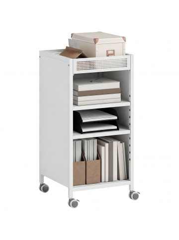 HOMCOM Bücherregal-35L x 34B x 69,5H cm-Weiß