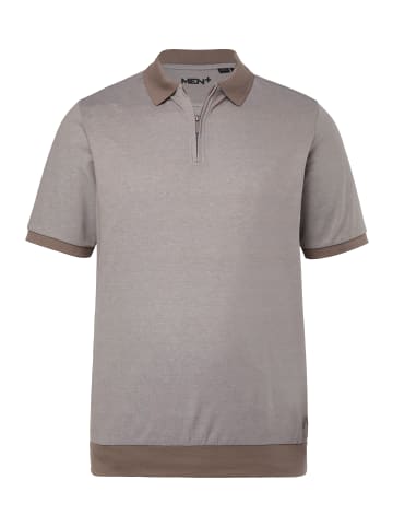 Men Plus Poloshirt in hellbraun