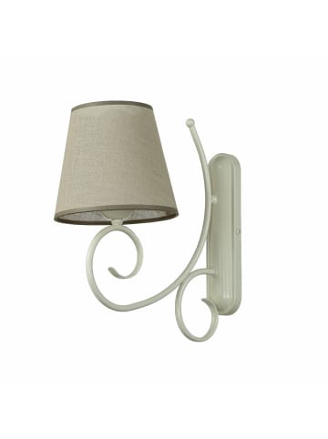 Licht-Erlebnisse Wandlampe (B)18 x (H)35 cm in Weiß BeigeWeiß Beige