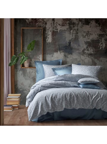 UNCOVER BY SCHIESSER Bettwäscheset Punto – Satin – 2teilig in Hellblau