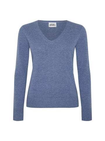 Style Republic Kaschmirpullover V-Neck in blue melange