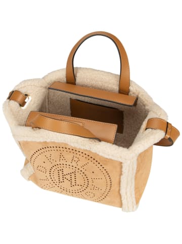 Karl Lagerfeld Bodybag K/ circle SM Tote Shearling in Caramel