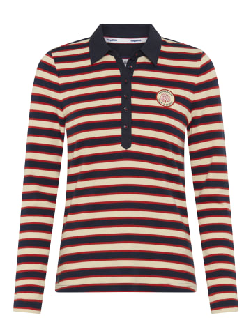 Kangaroos Poloshirt in marine gestreift
