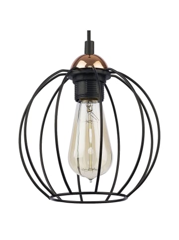 Licht-Erlebnisse Pendelleuchte (B)20 x (L)20 x (T)100 cm in Schwarz Kupfer