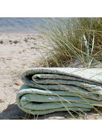 Chic Antique Chic Antique Quilt AIX Grün Weiß STREIFEN 180x130 cm