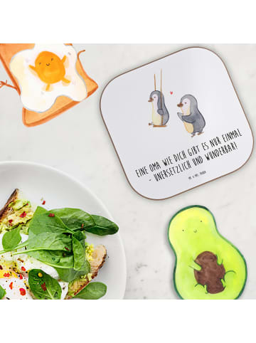 Mr. & Mrs. Panda Tischuntersetzer Einzigartige Oma mit Spruch in Weiß