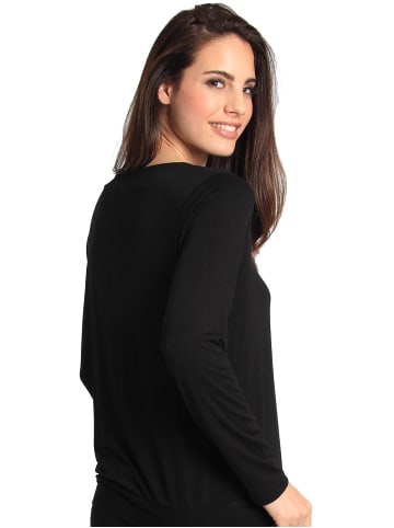 Sassa Rundhals Shirt langarm in Black