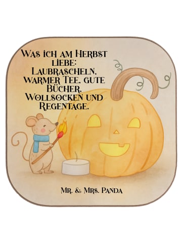 Mr. & Mrs. Panda Untersetzer für Gläser Kürbis Maus Design mit S... in Weiß