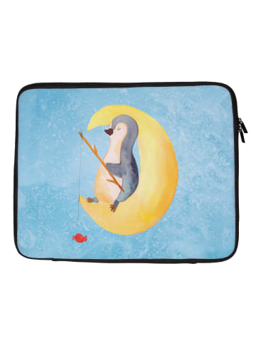 Mr. & Mrs. Panda Notebook Tasche Pinguin Mond ohne Spruch in Eisblau