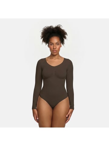 CFAB Figurformender Body mit Slip in Braun
