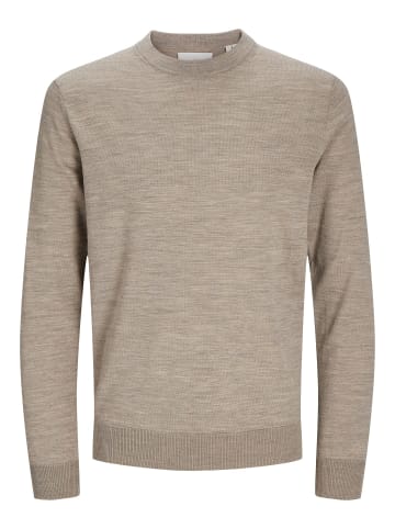 Jack & Jones Strickpullover in Greige