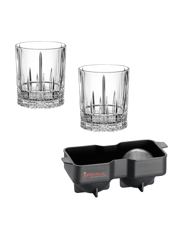 Spiegelau 3 tlg. Set Perfect Serve Tumbler + Würfelform in Transparent