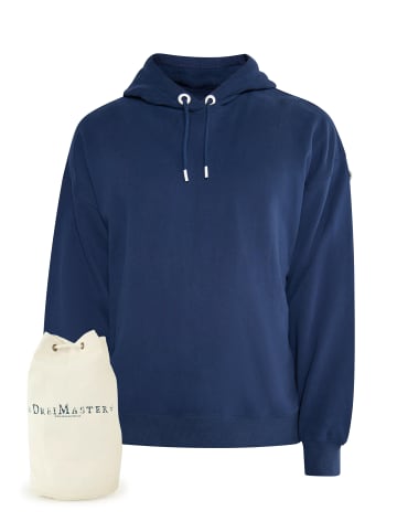 DreiMaster Maritim Übergroßer Hoodie + Shopping Bag - Set in Marine