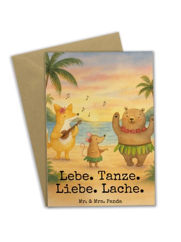 Mr. & Mrs. Panda Grußkarte Waldtiere Aloha Design mit Spruch in Weiß