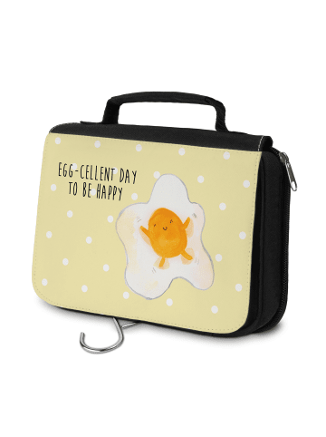 Mr. & Mrs. Panda Waschtasche Spiegelei Ei mit Spruch in Gelb Pastell
