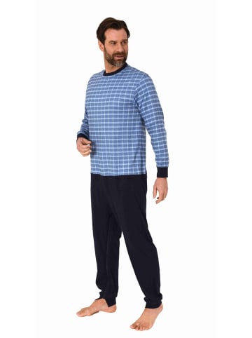 NORMANN Pflegeoverall langarm EteileSchlafanzug Reissverschluss - 77802 in blau