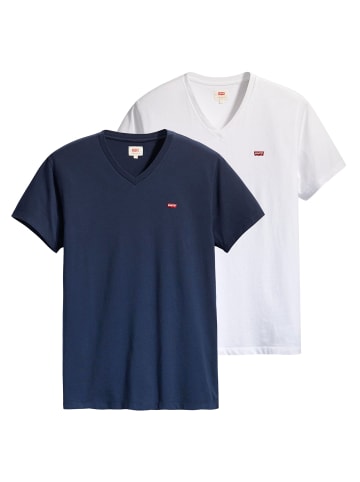 Levi´s T-Shirt 2er Pack in Weiß/Dunkelblau
