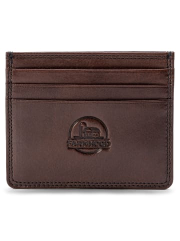Farmhood Memphis Kreditkartenetui RFID Schutz Leder 10 cm in dark brown