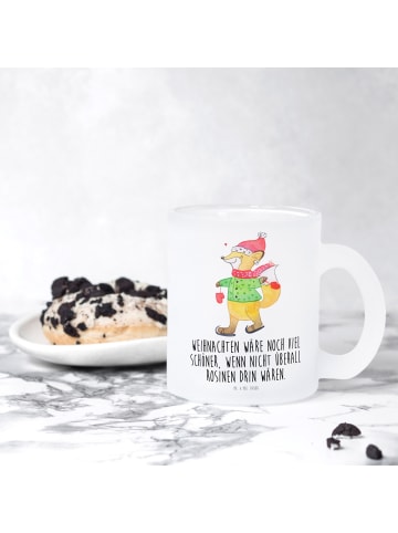Mr. & Mrs. Panda Kaffeetasse Fuchs  Schlittschuhe mit Spruch in Transparent