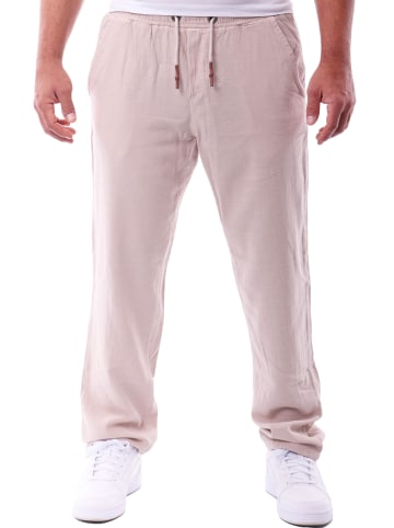 RESLAD Baumwollhose Freizeithose lang in beige