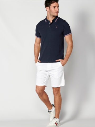 KOROSHI Kurzarm-Polo in blau