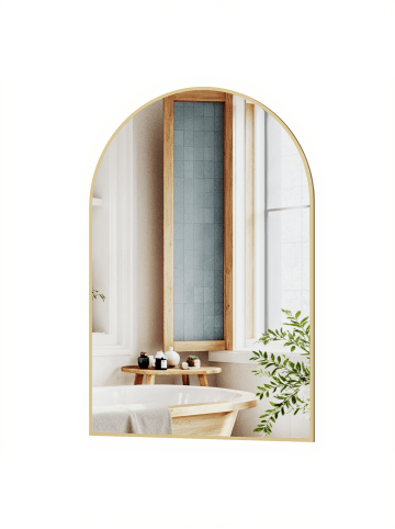 SONGMICS Standspiegel Aileas in Gold - (B)61 x (H)91 x (T)1.3 cm