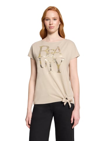 Betty Barclay Halbarm-Shirt mit Schleifenknoten in Grau Beige