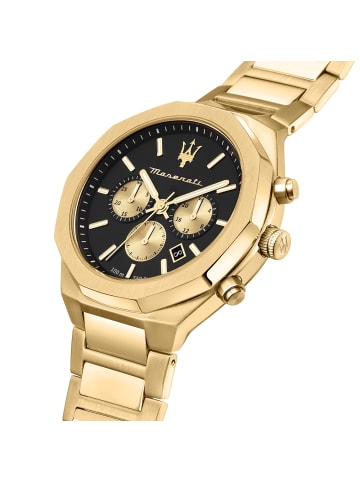 Maserati Chronograph-Armbanduhr Maserati Stile in gold groß (ca. 45mm)