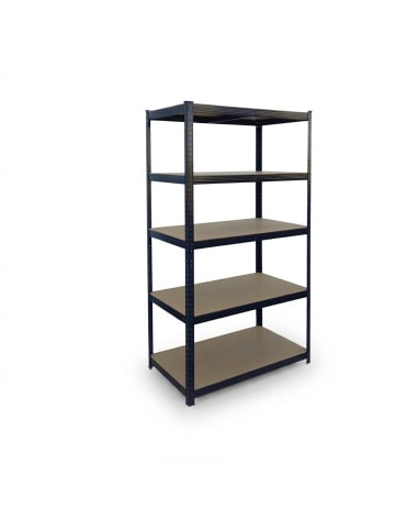 relaxdays Schwerlastregal in Schwarz - (B)100 x (H)180 x (T)60 cm
