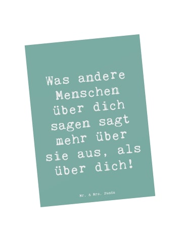 Mr. & Mrs. Panda Postkarte Spruch Mobbing bewältigen Selbstwert ... in Meeresbrise